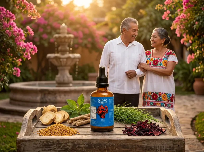 Pareja madura disfrutando en el jardín
